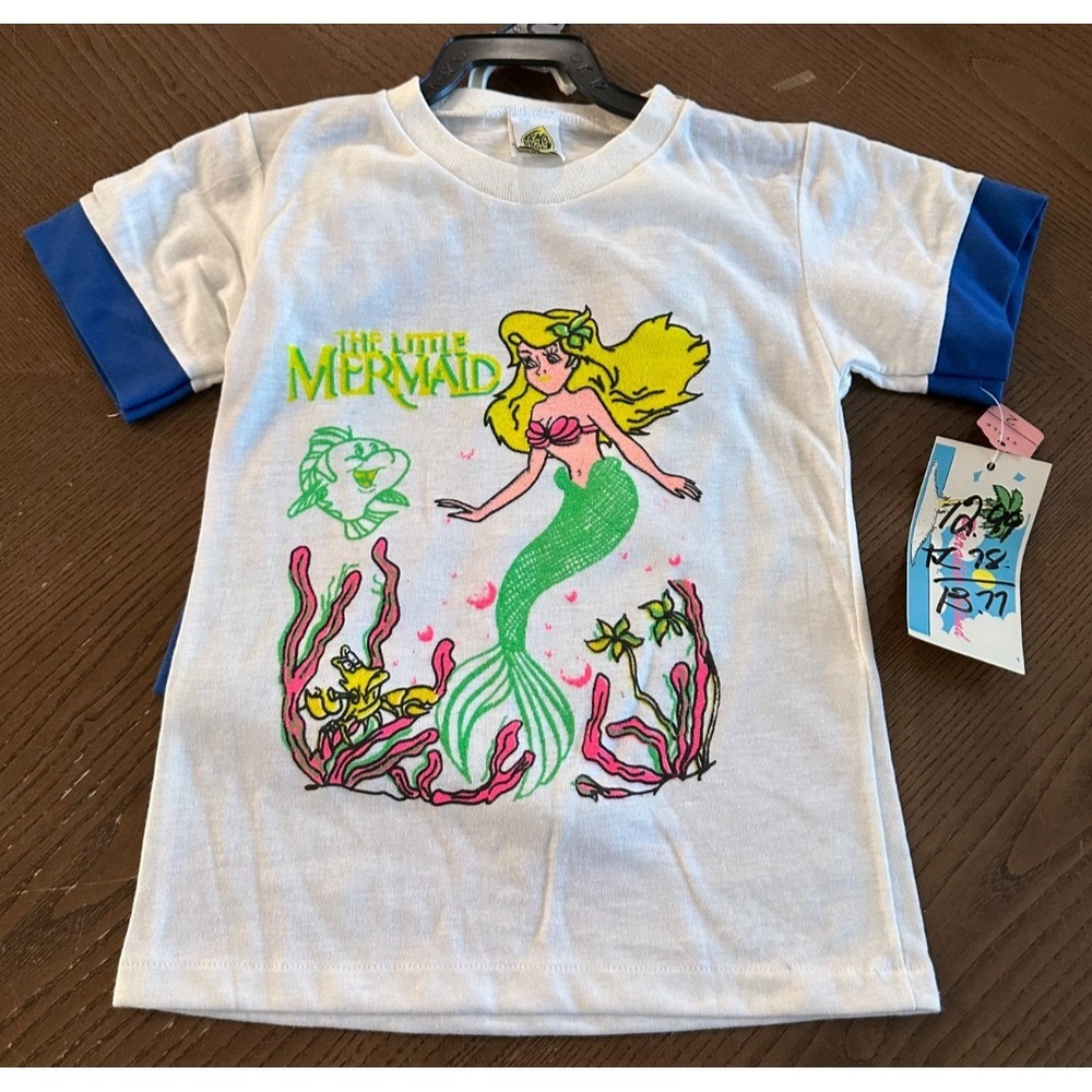 Vintage Size 2T Disney The Little Mermaid 2 Piece Shorts‎ Outfit 1990s USA NWT